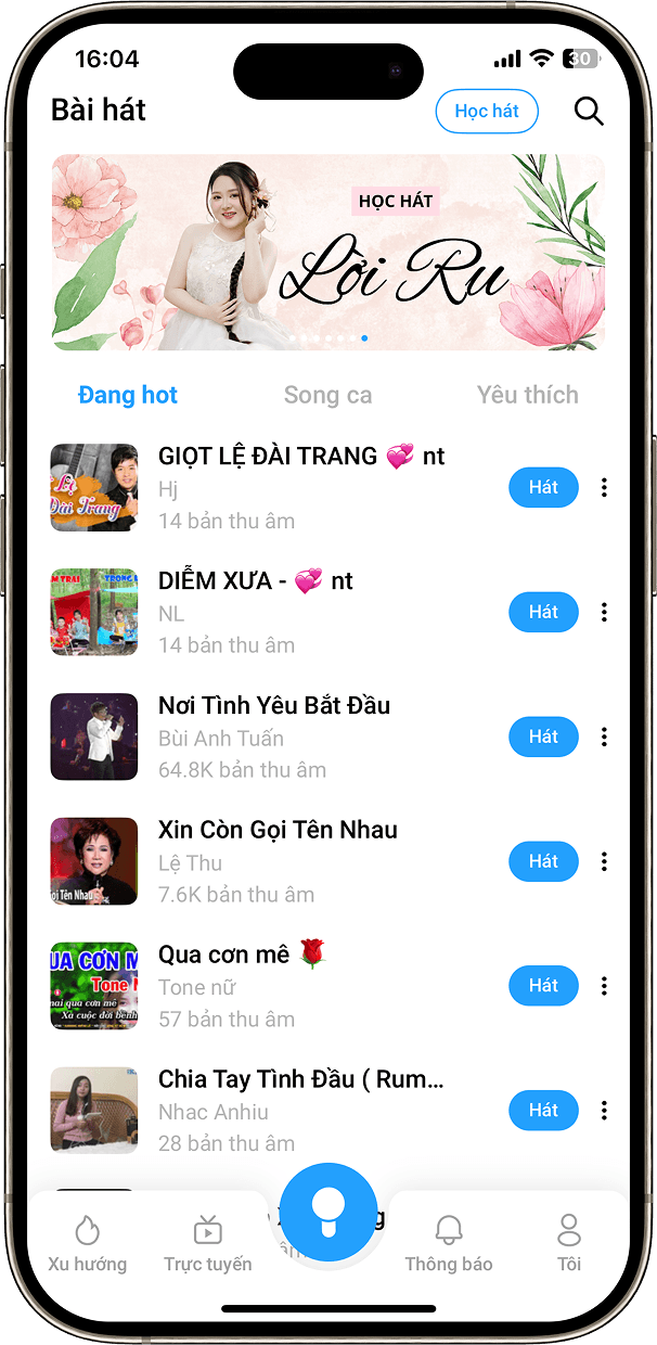 Yosing app - Songs
