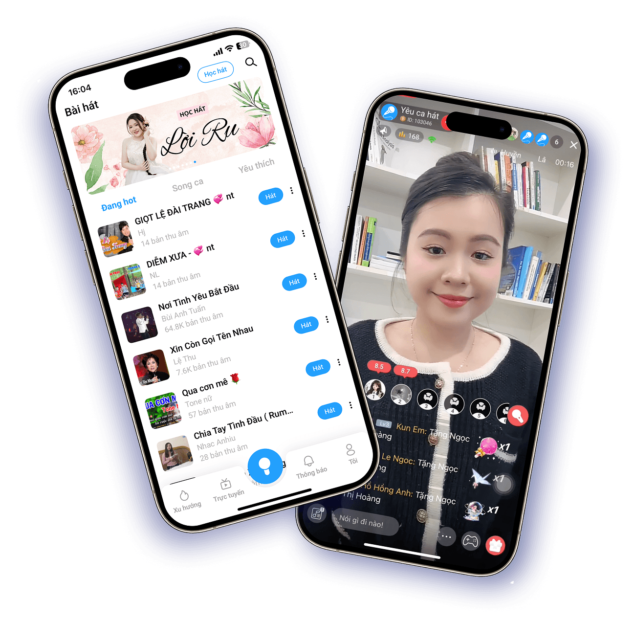 Yosing app on a phone